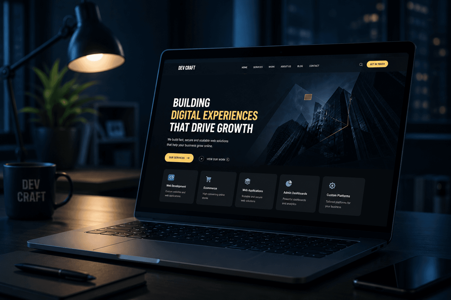 Web development — responsive layouts and modern UI